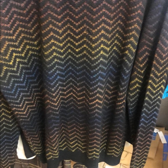 NNO7 Black Chevron Knit Cardigan Sweater - Picture 8 of 9